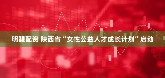 明醒配资 陕西省“女性公益人才成长计划”启动